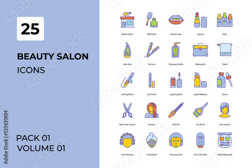 Barbershop And Beauty Salon icons collection. Set contains such Icons as accessories, barber, barbershop, beauty, and more 