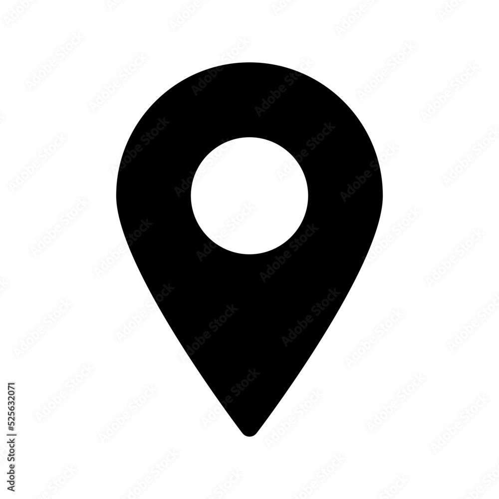 Pin icon. sign location sign. map pin symbol. vector illustration Pin icon. sign location sign. map pin symbol. vector illustration