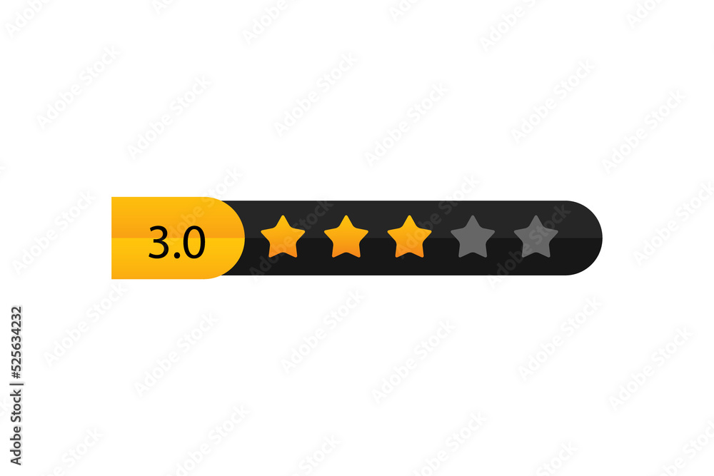 ภาพประกอบสต็อก 5 star rating review, star png transparent ภาพ | Adobe Stock