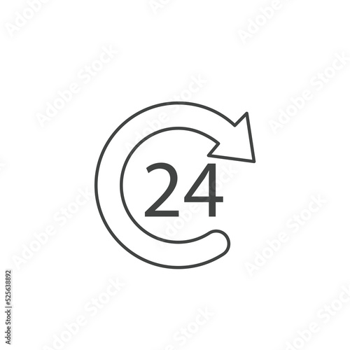 Free Download 24 hours service, availability icons  symbol vector elements for infographic web - GFXLoad