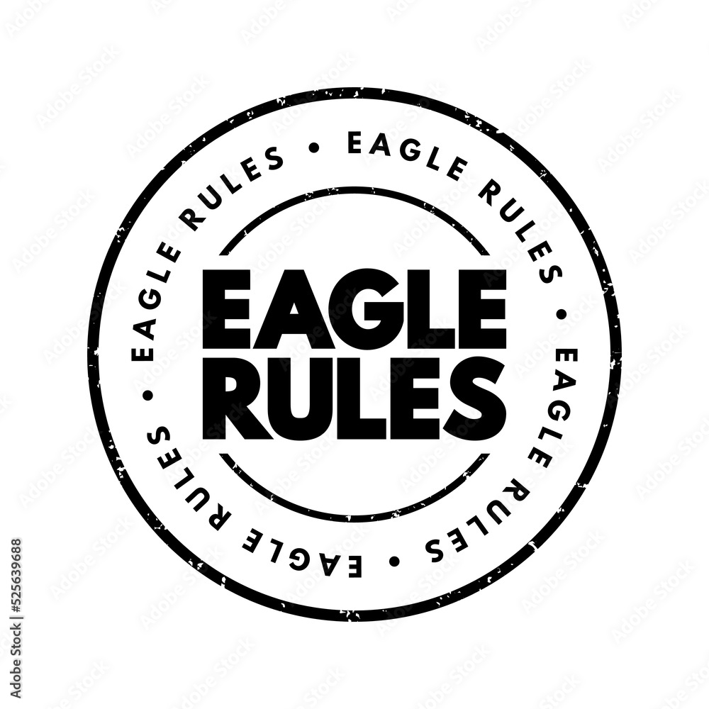 Eagle Rules text stamp, concept background
