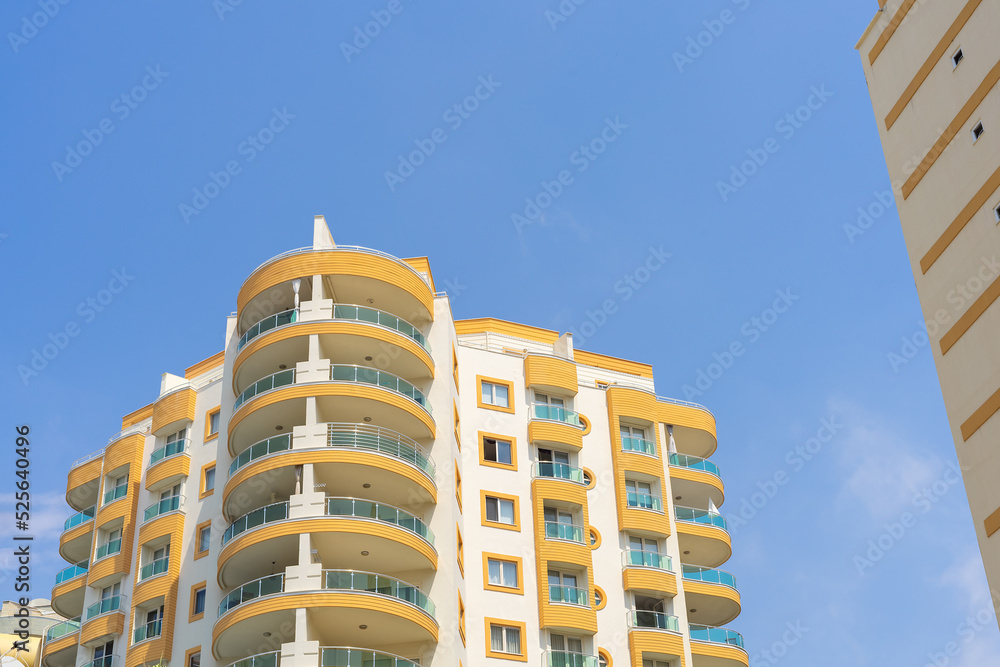 Fototapeta premium Residential apartment building. Exterior. Building detail.