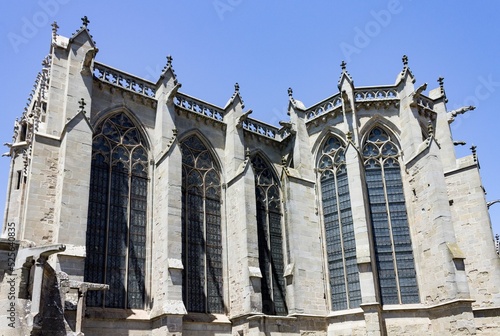 Saint Nazaire Basilica in the Carcassonne medieval fortified city in southern France photo