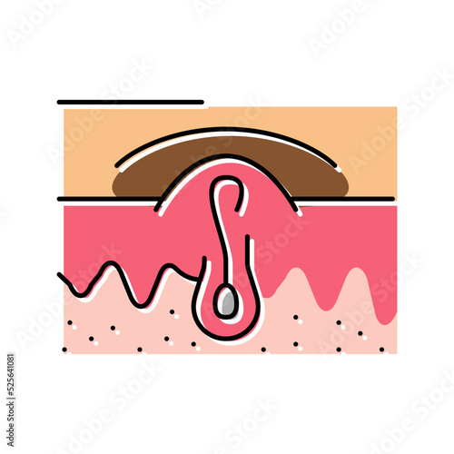 darkened skin color icon vector illustration