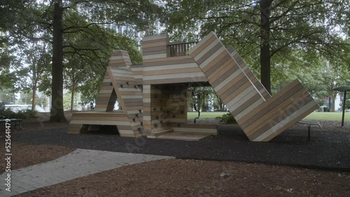 Atlanta ATL Sign in Woodruff Park, Landmark and Playground