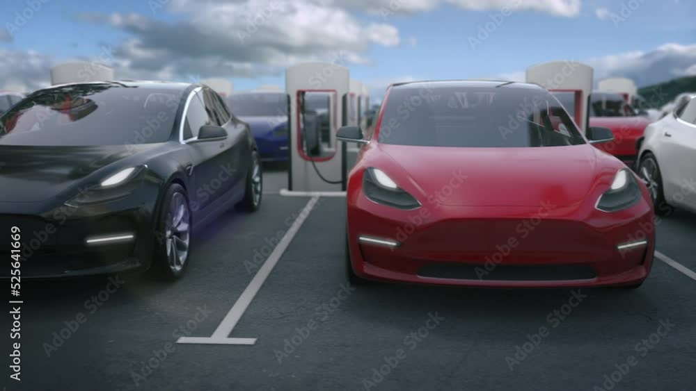 Lateral Dolly Of New Modern Multicolored Generic Electric Self Driving Cars on Huge Car Dealership. Parking Lot With Electric Charging Stations For Driverless Vehicles.
Lateral Dolly Of New Modern Multicolored Generic Electric Self Driving Cars on Huge Car Dealership. Parking Lot With Electric Charging Stations For Driverless Vehicles.