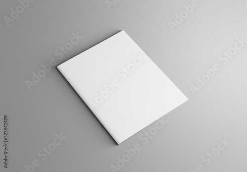 Branding Magazine 3d Mockup white isolated photo
