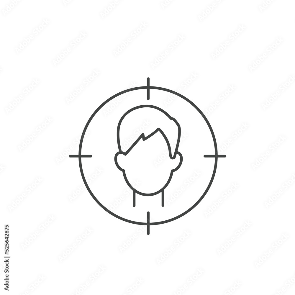 target with audience icons  symbol vector elements for infographic web