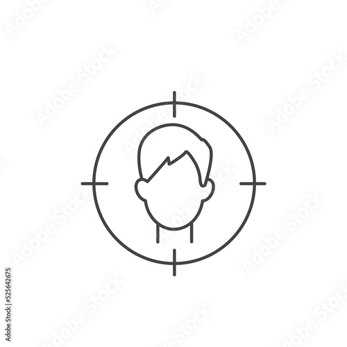 target with audience icons symbol vector elements for infographic web