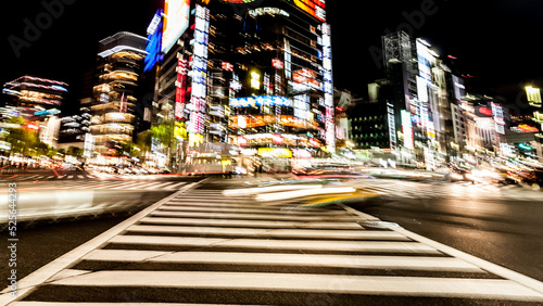Photography Blurred motion of cars, abstrakt motion blurry of city