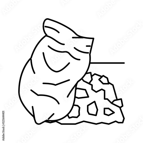 construction debris removal line icon vector illustration