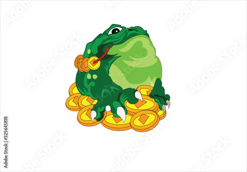 frog with Ethereum vector illustration for NFT