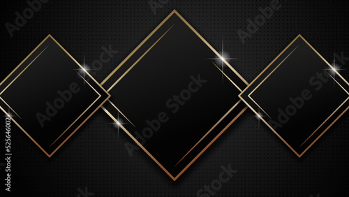 black background with luxury gold line