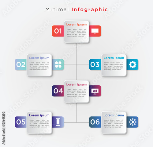 colorful modern business infographic template step design