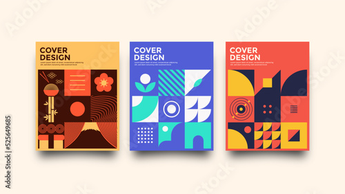 Fotografie book cover design template, simple geometric shape