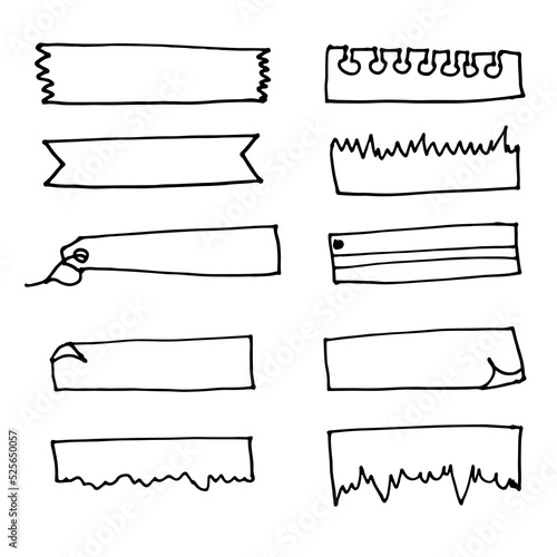 Vector hand drawn set of design elements for design