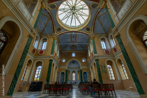 Izmir  Turkey - May 28  2022   Saint Vukolos Church interior view. Saint Vukolos Church  which was restored by  zmir Metropolitan Municipality  is used as a cultural centre.