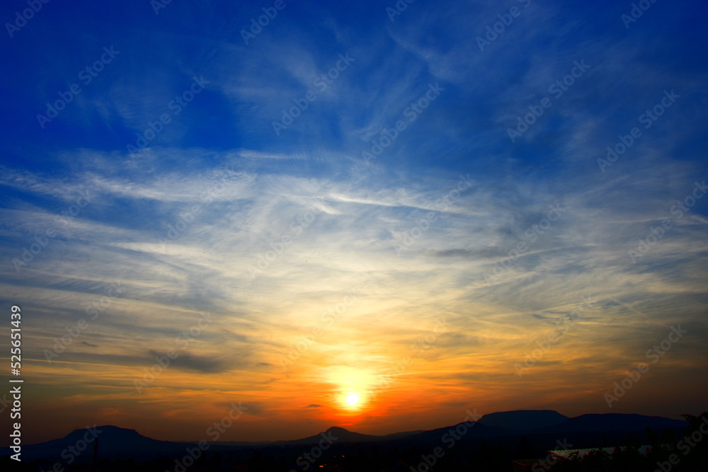 sunset in the mountains sunset in the mountains