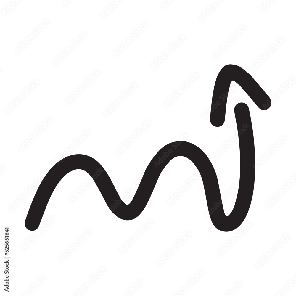 Arrow symbol hand drawn icon vector for web and application in a flat color glyph pictogram illustration Arrow symbol hand drawn icon vector for web and application in a flat color glyph pictogram illustration