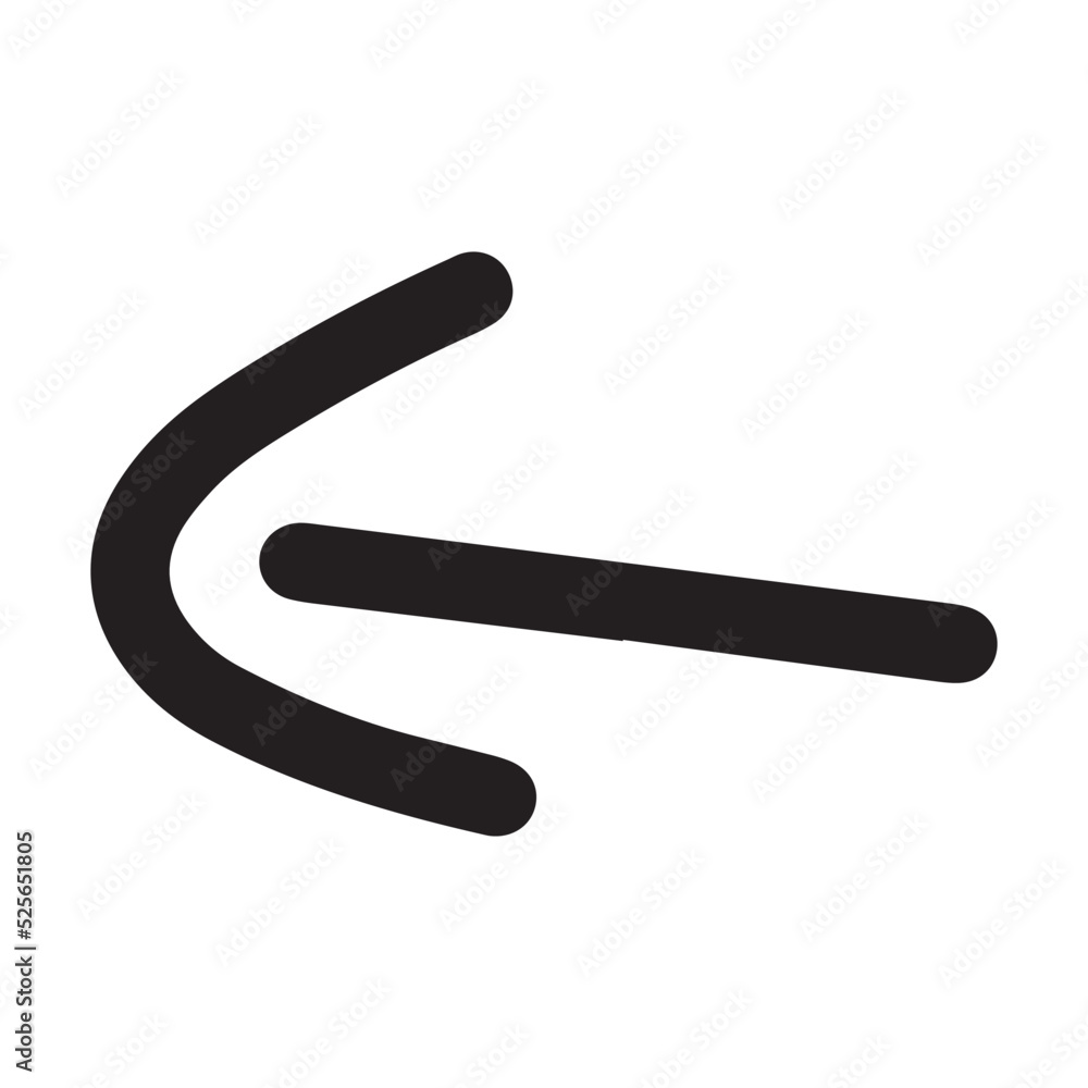 Arrow symbol hand drawn icon vector for web and application in a flat color glyph pictogram illustration Arrow symbol hand drawn icon vector for web and application in a flat color glyph pictogram illustration