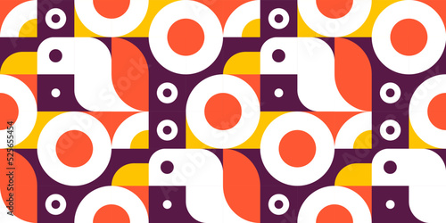 Foto pattern seamles background, bird with geometric shape