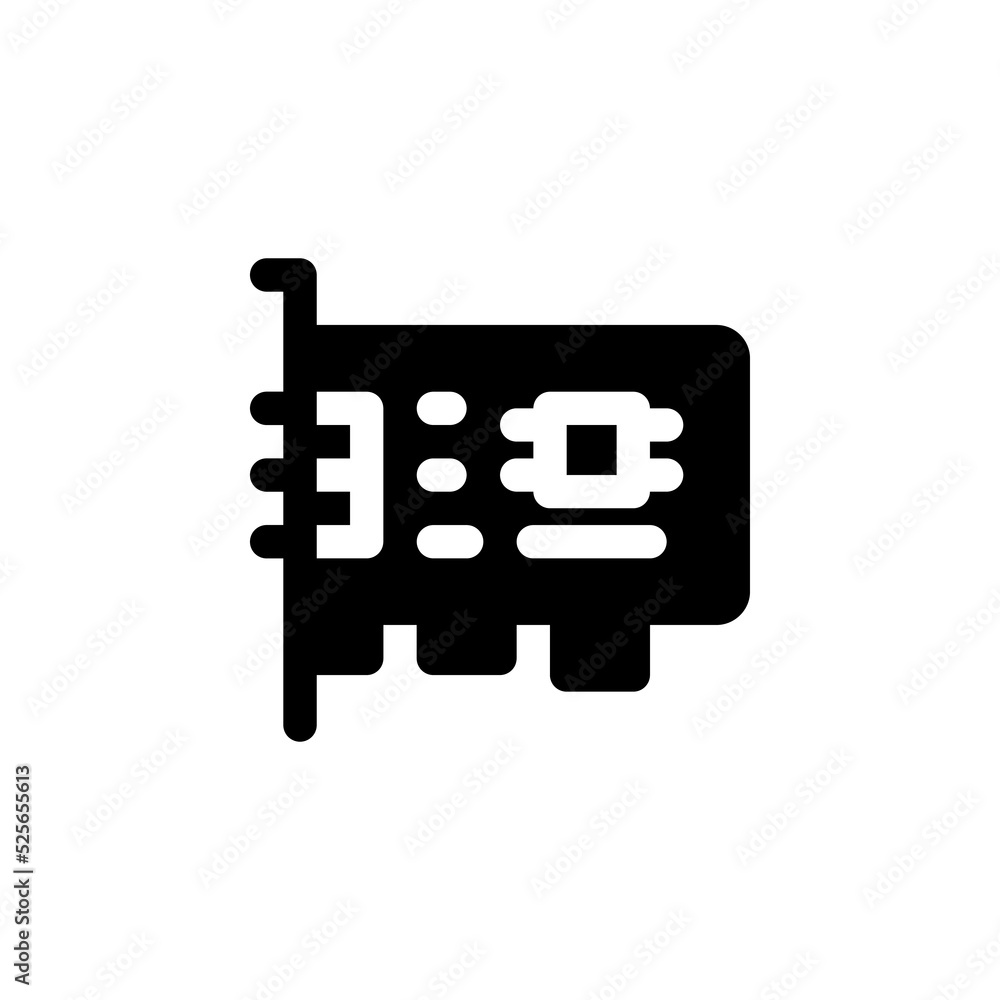 sound card vector icon. computer component icon solid style. perfect use for logo, presentation, website, and more. simple modern icon design solid style sound card vector icon. computer component icon solid style. perfect use for logo, presentation, website, and more. simple modern icon design solid style