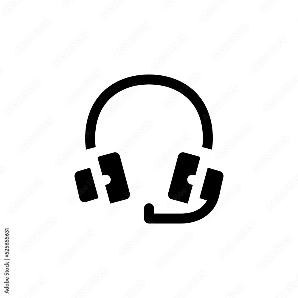 headset vector icon. computer component icon solid style. perfect use for logo, presentation, website, and more. simple modern icon design solid style headset vector icon. computer component icon solid style. perfect use for logo, presentation, website, and more. simple modern icon design solid style