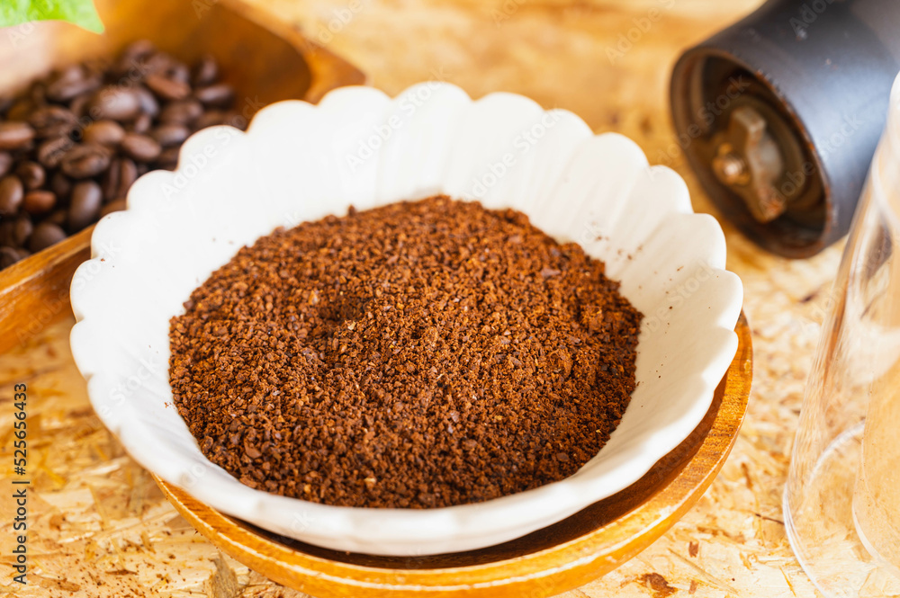 挽いたコーヒー豆　中細挽き