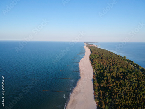 Drone picture of Hel, Peninsula. Poland.