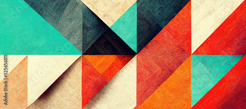 Abstract background wallpaper geometric. Squares and triangles Multicolored. A color scheme.