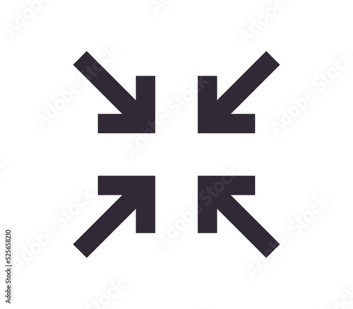 Scaling symbol and sizing arrow icon simple outline linear vector.