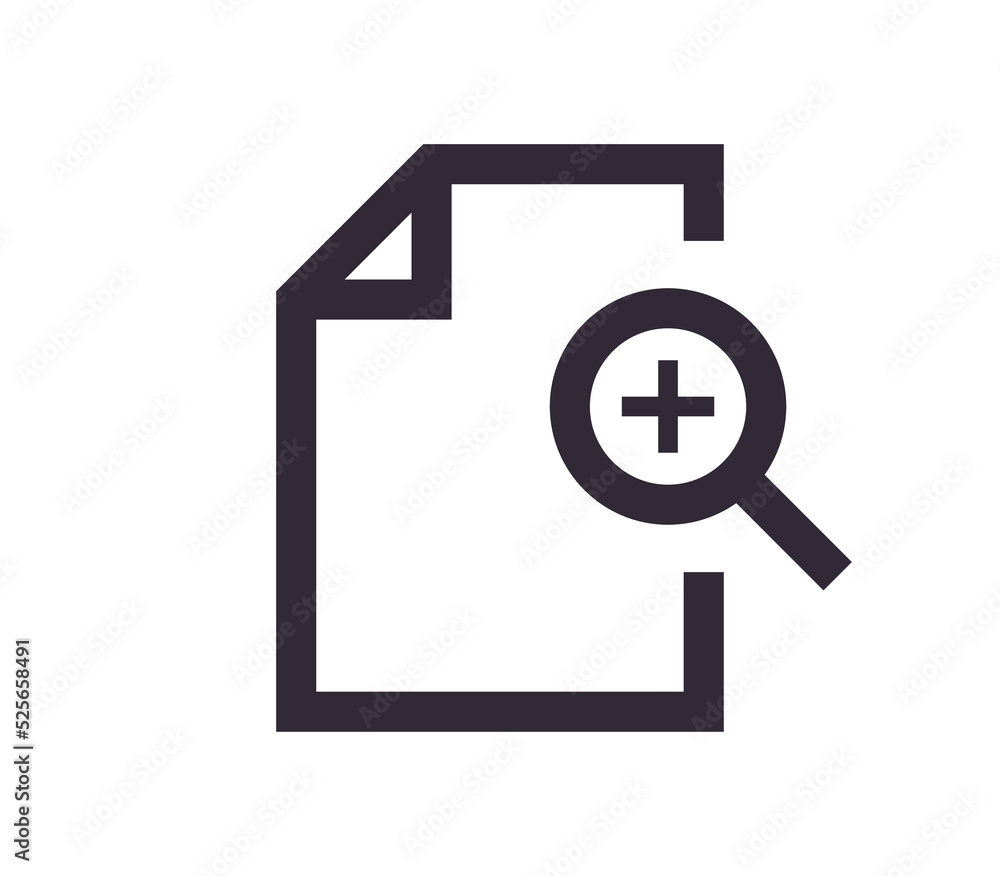 Document symbol and paper icon simple outline linear vector.