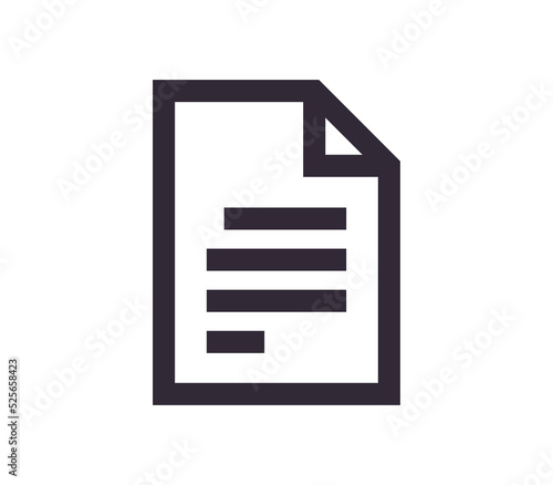 Document symbol and paper icon simple outline linear vector. © PaleStudio