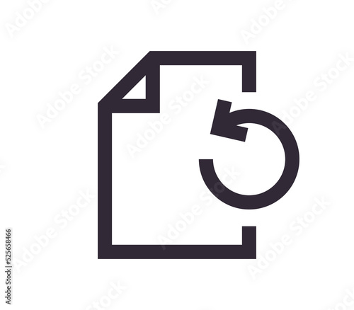 Document symbol and paper icon simple outline linear vector.