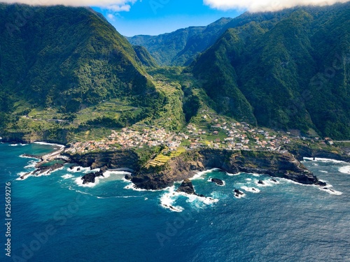 Aerial view of the Seixal, Madeira Island, Portugal