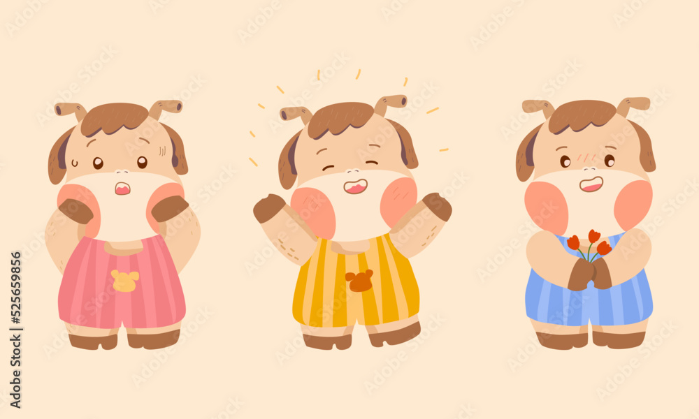 Cute cow in a variety of expressions .Draw vector illustration character design. happy animal. Cartoon suitable for, print, sublimation, shirt, postcard, printable, stationery ,kids product. Cute cow in a variety of expressions .Draw vector illustration character design. happy animal. Cartoon suitable for, print, sublimation, shirt, postcard, printable, stationery ,kids product.
