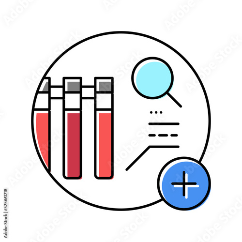 comprehensive metabolic panel check color icon vector illustration