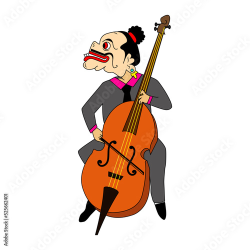 bagong puppet with cello vector ilustration photo