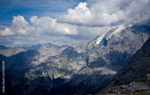 beautiful mountains of the Alps. Passo dello Stelvio