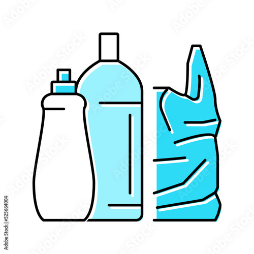 plastic package and bag color icon vector illustration