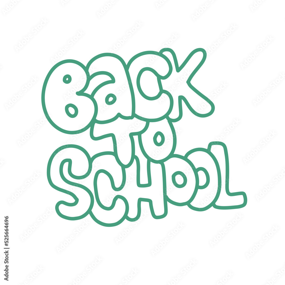 Back to school lettering text. Hand drawn trendy old school graffiti style quote. Return to class concept. Motivation inscription For leaflets, covers, logo, banner, poster. Linear vector design. Back to school lettering text. Hand drawn trendy old school graffiti style quote. Return to class concept. Motivation inscription For leaflets, covers, logo, banner, poster. Linear vector design.