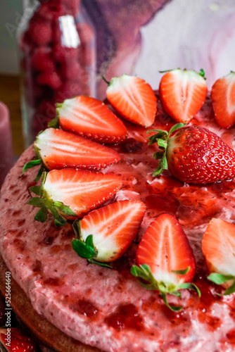 Vegan Strawberry Cake Recipe by Annika Shurafa