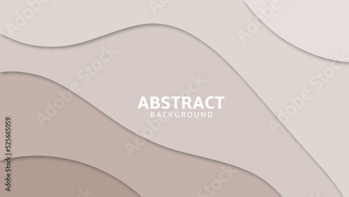 Abstract beige paper cut vector background, tempalte for business presentation or banner.
