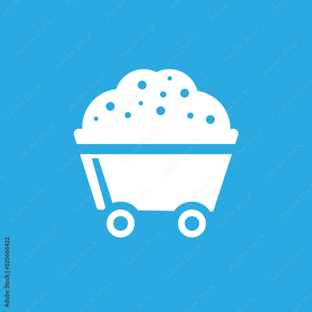 trolley icons with coals, vector illustration trolley icons with coals, vector illustration