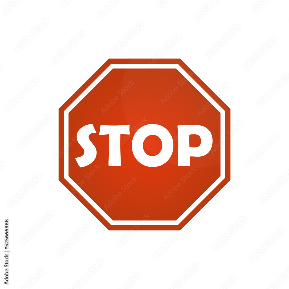 stop sign icon, vector illustration stop sign icon, vector illustration