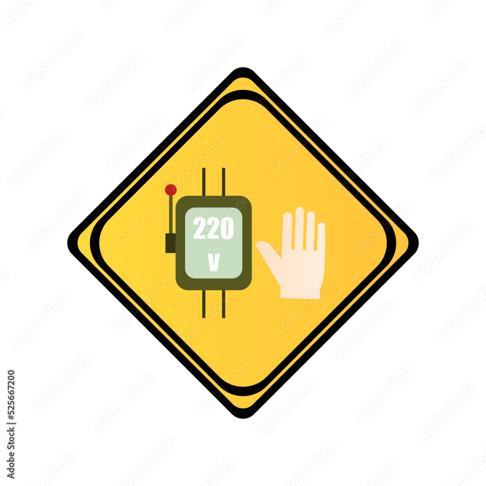 warning sign icon, safety transformer, vector illustration warning sign icon, safety transformer, vector illustration