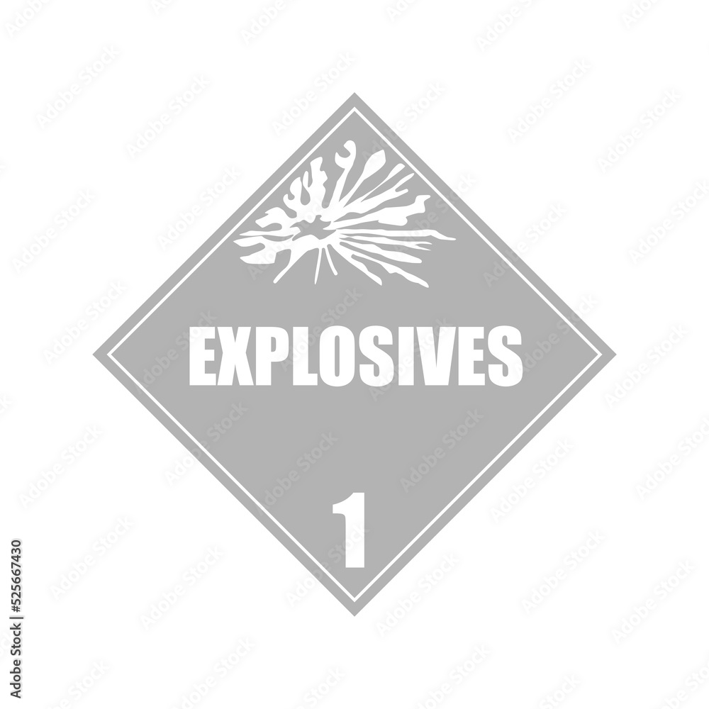 Explosive sign icon, vector illustration