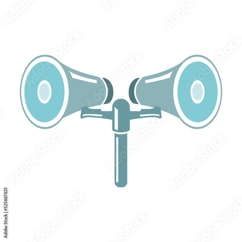 megaphone icon on a white background, vector illustration
