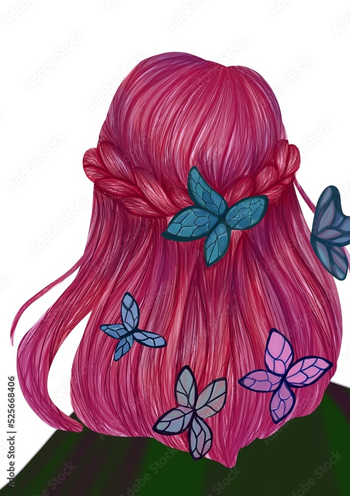 Fantasy Hair // Ilustration // Colorful Fantasy Hair // Ilustration // Colorful