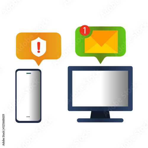 icon of transferring files from one medium to another, vector illustration